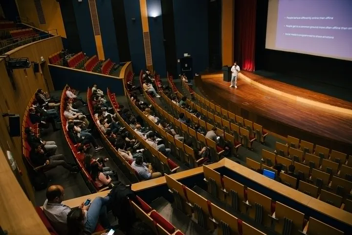 The audience during a 2022 talk